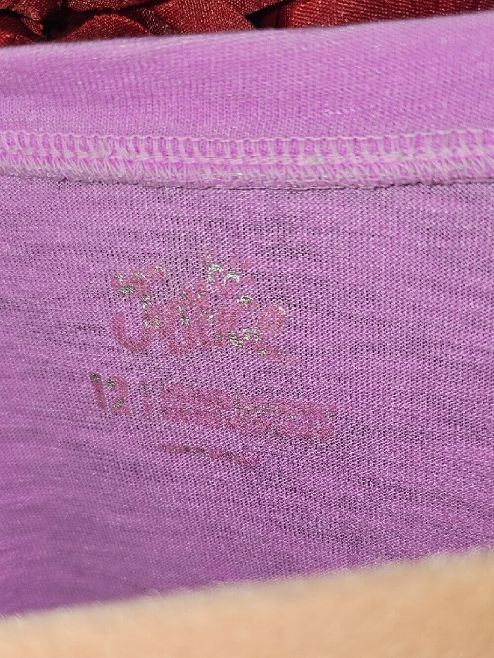 Justice Girls' Purple V-Neck Short Sleeve Tunic Style Tee Size 12